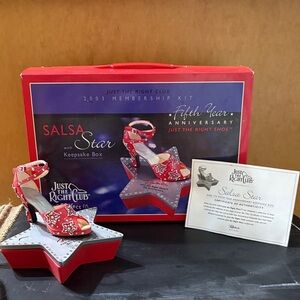 Just The Right Shoe Red Salsa Star Heels